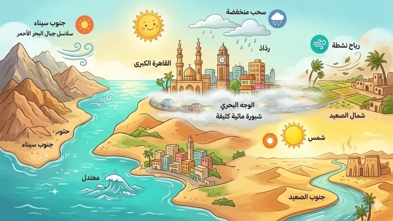 تحذيرات من الشبورة وأمطار خفيفة في طقس يوم الجمعة 6 مارس 2026